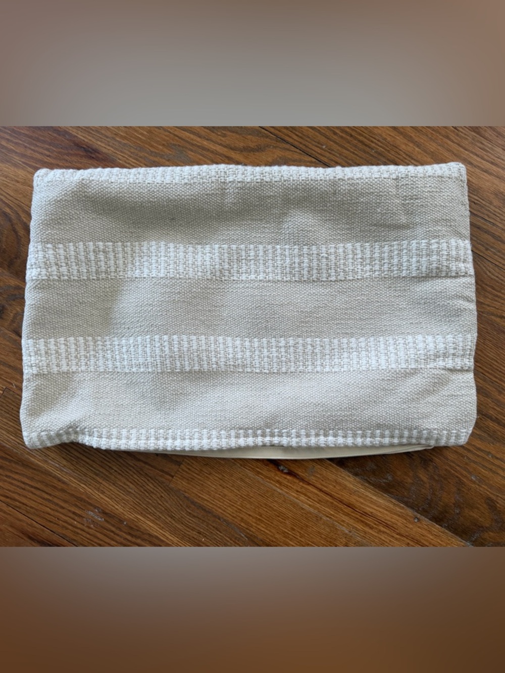 12x18 Cream and Ivory Textured Throw Pillow Cover